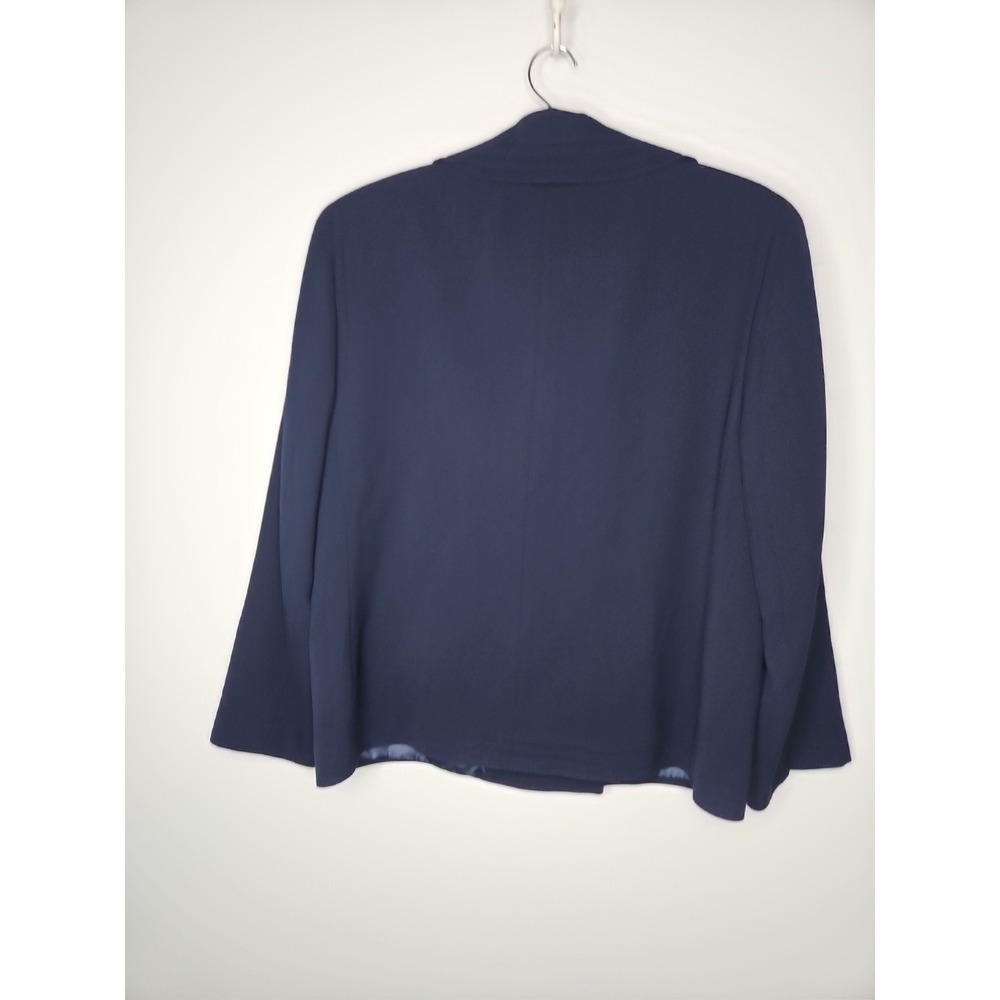 Vintage Talbots Jacket Peacoat 10 Navy Worsted Wool Double Breasted Classic Chic - Picture 3 of 8
